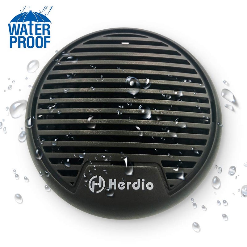 Herdio 3" inch Marine Bluetooth Speakers Boat Motorcycle Hot tub Stereo with Max Power 140 watt(A Pair) (Gray) - Image 4